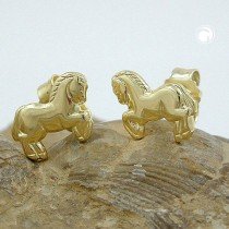 Ohrstecker Pferde 375 Gold