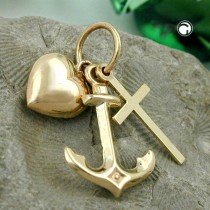 Anhänger Glaube-Liebe-Hoffnung 375 Gold