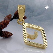 Anhänger Trapez diamantiert 333 Gelbgold