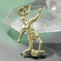 Anhänger Fußballer mit Ball 585 Gold