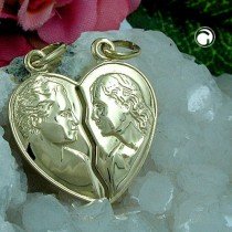 Anhänger Herz DoppelAnhänger 585 Gold