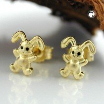 Ohrstecker kleiner Hase 375 Gold