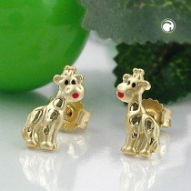 Ohrstecker Giraffe 375 Gold