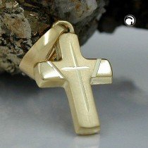 Anhänger Kreuz diamantiert 585 Gelbgold