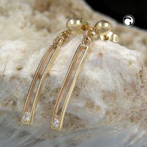 Ohrstecker Ohrhänger Zirkonia 375 Gold