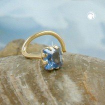 Nasenstecker Zirkonia-aqua 750 Gold