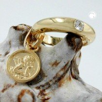 Taufring Einhänger Zirkonia 375 Gold