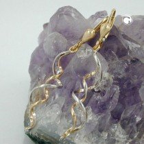 Ohrring 2 Spiralen bicolor 375 Gold
