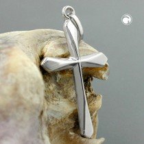Anhänger Kreuz 375 Weißgold