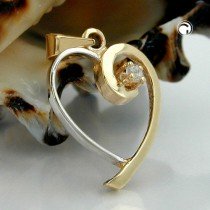 Anhänger Herz bicolor 375 Gold