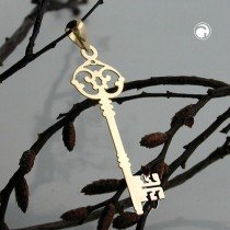 Anhänger Schlüssel filigran 375 Gold