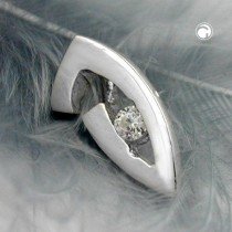 Anhänger mit Zirkonia 375 Weißgold