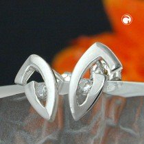 Ohrstecker mit Zirkonia 375 Weißgold