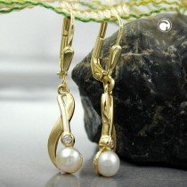 Ohrring Süßwasserzuchtperle 375 Gold