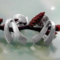 Ohrstecker mit kl. Diamant 585 Weißgold