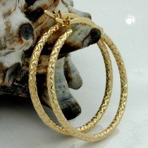 Creolen Ohrringe diamantiert 375 Gold