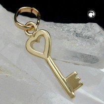 Anhänger Herz Schlüssel 375 Gold