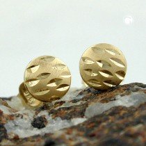 Ohrstecker matt diamantiert 375 Gold