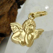 Anhänger Engel glänzend 375 Gold