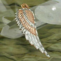 Anhänger Engelsflügel bicolor 375 Rotgold