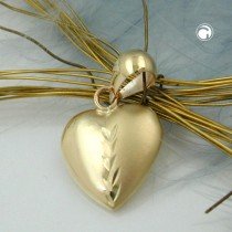 Anhänger Herz mit Schliff 375 Gold