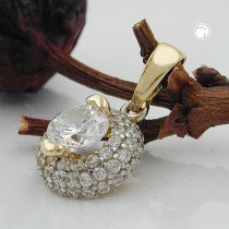 Anhänger Zirkonias 375 Gold