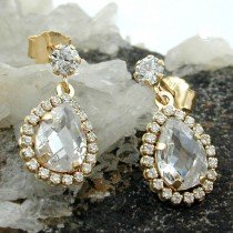 Ohrstecker Hänger Zirkonia 375 Gold