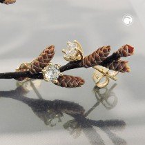 Ohrstecker 4mm Zirkonia 375 Gold