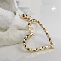 Anhänger Herz gedreht 375 Gold