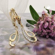 Ohrring rhodiniert Zirkonias 375 Gold