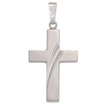 Anhänger Kreuz 925 Sterling Silber mattiert Kreuzanhänger Silberkreuz