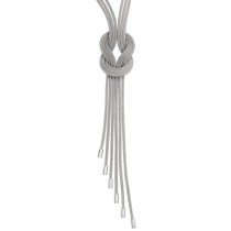 Collier Halskette 3-reihig verschlungen 925 Sterling Silber mattiert 45cm Kette