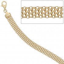 Armband 925 Sterling Silber gold vergoldet 19cm Karabiner