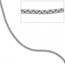 Venezianerkette rund Edelstahl 1,8mm 80cm Halskette Kette Karabiner