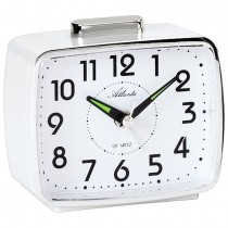 Wecker Quarz analog weiß mit Glockensignal