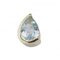 Anhänger 333 Gelbgold 1 Blautopas blau Tropfen Tropfenform Goldanhänger