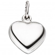 Kinder Anhänger Herz 925 Sterling Silber rhodiniert Herzanhänger Kinderanhänger