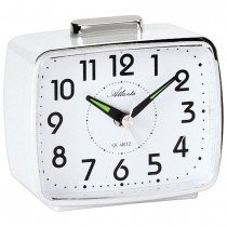 Wecker Quarz analog weiß mit Glockensignal