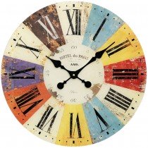 Wanduhr Quarz analog rund vintage antik retro shabby