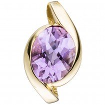Anhänger 333 Gelbgold 1 Amethyst lila violett Goldanhänger