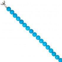 Collier Edelsteinkette aus türkis farbenem Magnesith 80cm Halskette Kette