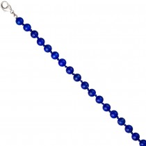 Halskette Edelsteinkette Lapislazuli blau 45cm Kette Verschluss 925 Silber