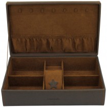 Schmuckkoffer BACCARA braun Uhrenfach