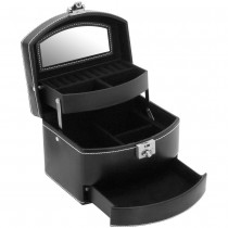 Schmuckkoffer LONDON schwarz Spiegel