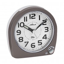 Wecker Quarz anthrazit weiß leise ohne Ticken mit Licht Snooze