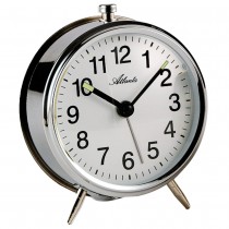 Mechanischer Wecker Metall silbern mechanisch rund