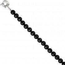 Collier Edelsteinkette Onyx facettiert 60cm Halskette Kette