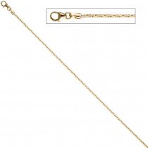 Kobrakette oval 333 Gelbgold 1,7mm 50cm Gold Kette Halskette Goldkette