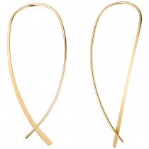 Durchzieh-Ohrhänger 925 Silber gold vergoldet mattiert Ohrringe zum Durchziehen