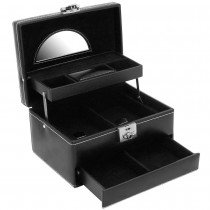 Schmuckkoffer LONDON schwarz Spiegel Schloss